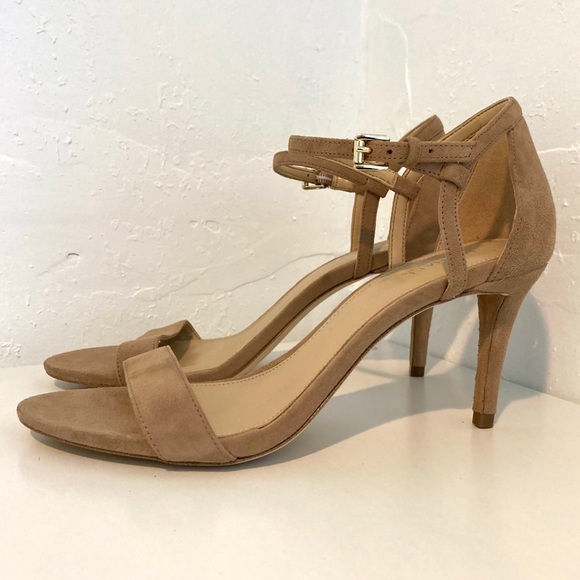 MICHAEL Michael Kors Shoes - Michael Kors Tan Suede Heels Size 7.5
